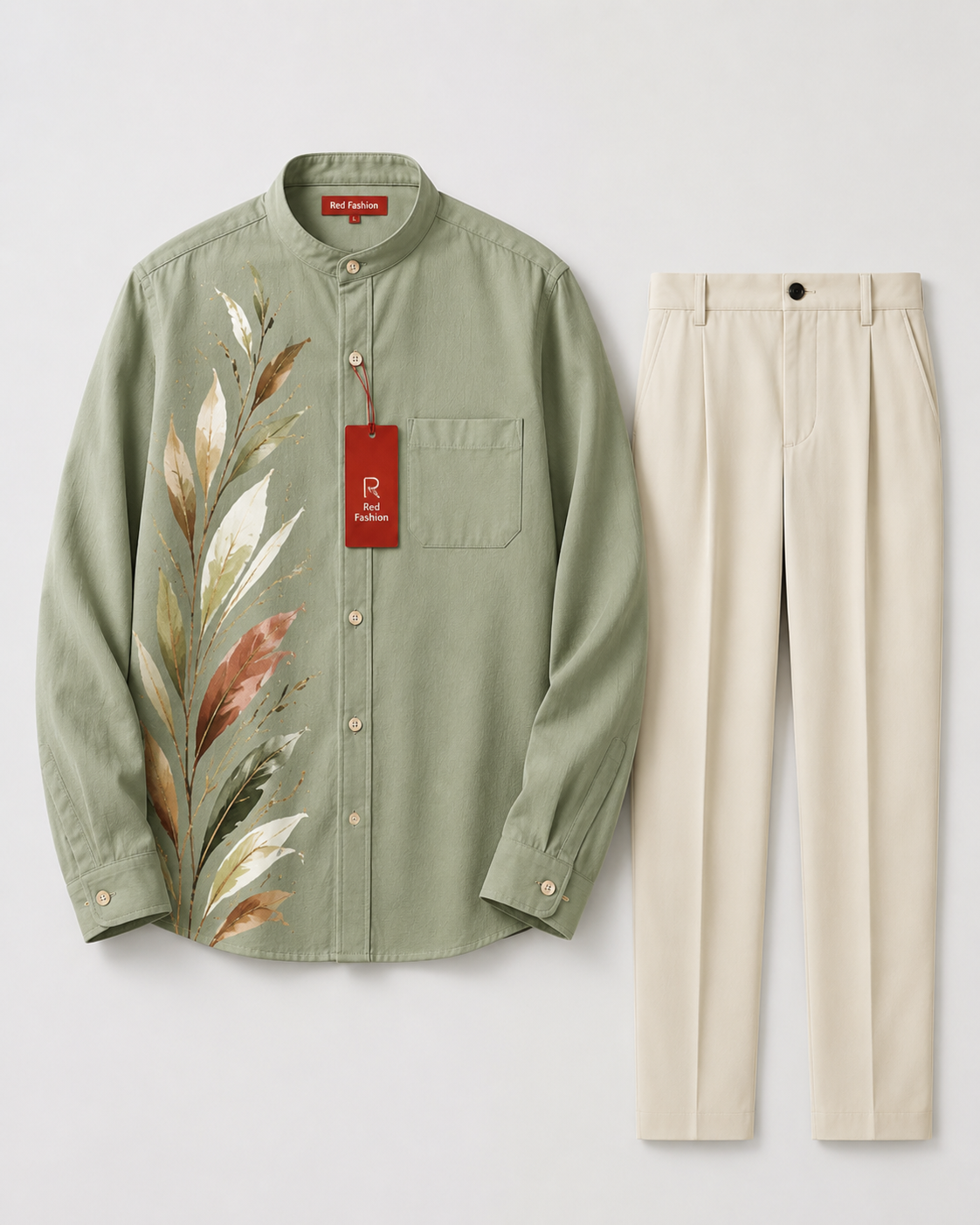 Red Fashion refined men shirt